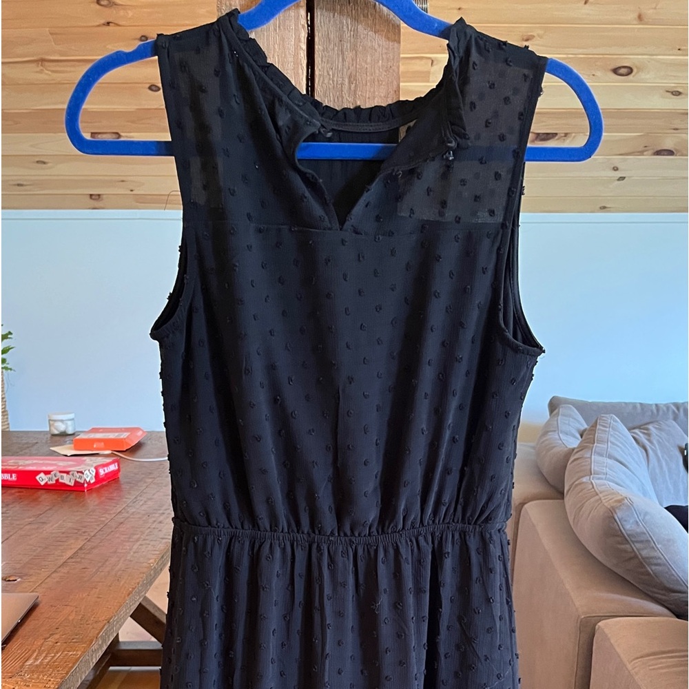 Monteau Los Angeles - high neck black ruffle dress. Size M.